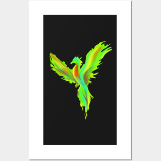 Green New phoenix Posters and Art